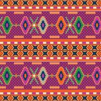 Colorful ethnic pattern with geometric shapes vector