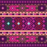 a colorful ethnic pattern with geometric shapes vector