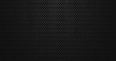 Black industrial abstract background with dotted metal texture and carbon grid pattern, dark tech surface design vector