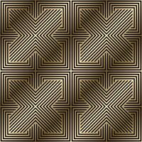 Weave golden seamless luxury striped geometric pattern. Classic royal design. Repeatable ornament elegant gold background. Symmetry endless vintage print vector