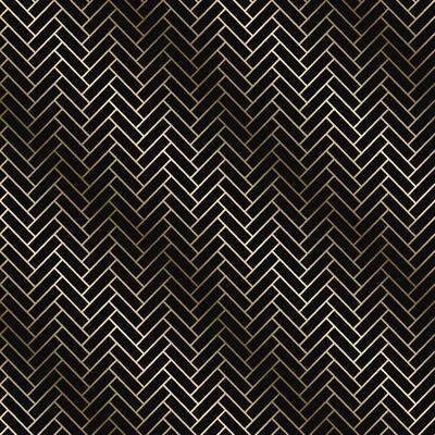 golden seamless ornamental luxury geometric tile pattern - outline art deco rich design. Repeatable elegant royal background. Symmetry endless print