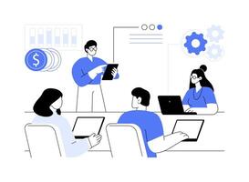 Project implementation isolated cartoon illustrations. vector