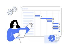 Project initiation and planning isolated cartoon illustrations. vector