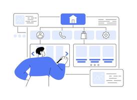 Sitemap and information architecture isolated cartoon illustrations. vector