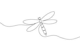 Honey bee continuous one line drawing. Honeybee insect single line art illustration. continuous line drawing of a bee flying, leaving a trail vector