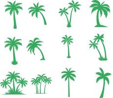 simple green palm design vector