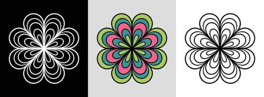 Swirl Mandala with Dynamic Lines vector