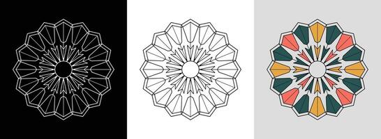 Arrowhead Mandala with Hexagons vector