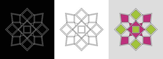 Concentric Geometric Mandala vector