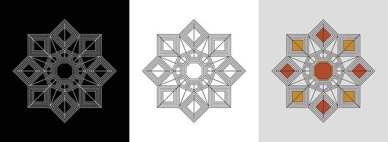 Bold Geometric Hexagon Mandala vector