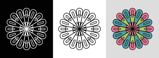 Blade Mandala with Sharp Lines vector