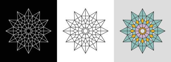 Simple Mandala with Bright Highlights vector
