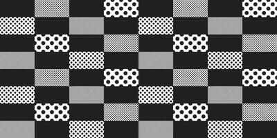 checked seamless pattern polka dot halftone cartoon doodle tile background repeat wallpaper scarf isolated gift wrapping paper illustration vector