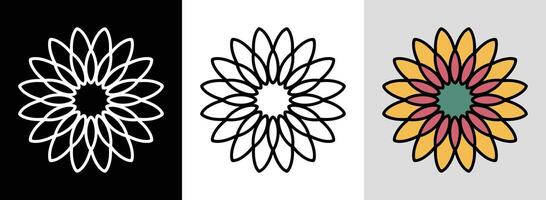 Overlapping Daisy Mandala vector
