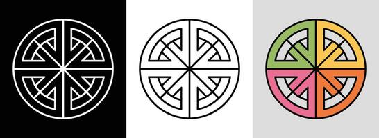 Simple Maze Mandala vector