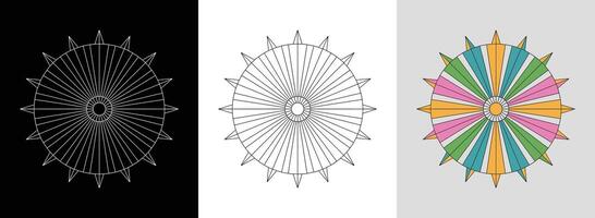 A set of four different colored circles vector