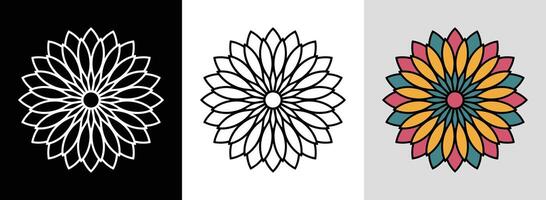 Daisy Mandala with Dynamic Fills vector