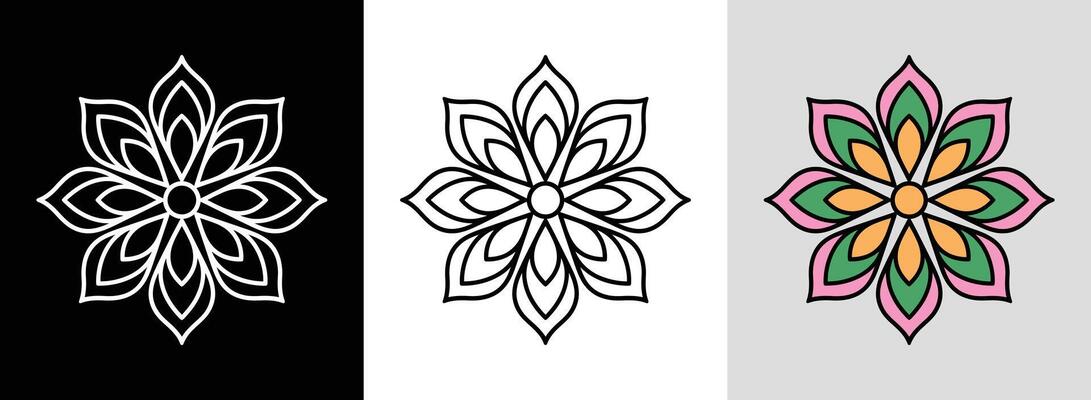 Symmetrical Flower Mandala