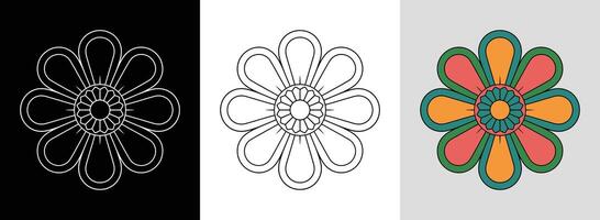 Minimalist Circular Mandala vector