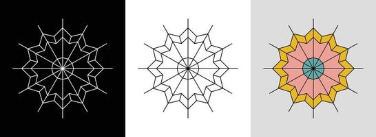 Radial Mandala with Pastel Gradients vector