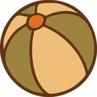 Two-toned beach ball illustration. vector