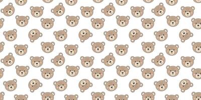 Baby Bear Face seamless Pattern vector