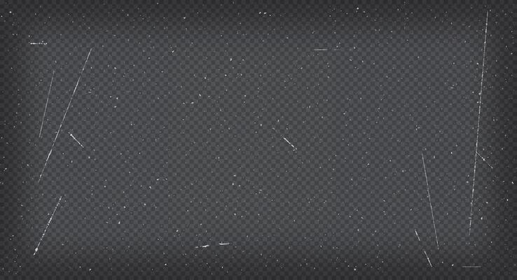 Vintage film filter overlay with dust and scratches. Grunge texture for retro effects, overlays, or distressed design elements.
