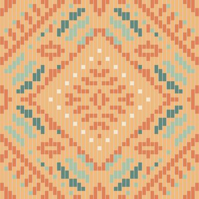 Square Abstract Geometric Pattern Wallpaperfolk Embroidery, Aztec Geometric Ornament Print. Design for Carpet, Wallpaper, Clothing, Wrapping, Fabric