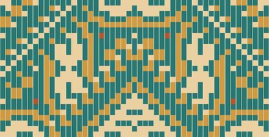 Fabric Texture Ikat Seamless Patternfolk Embroidery, Aztec Geometric Ornament Print. Design for Carpet, Wallpaper, Clothing, Wrapping, Fabric vector
