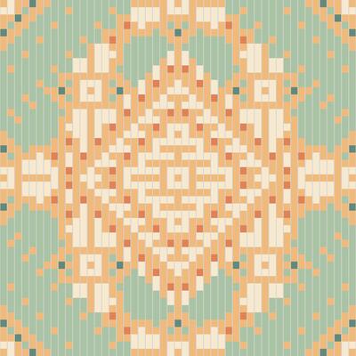 Aztec Pixel Korean Traditional Pattern Designfolk Embroidery, Aztec Geometric Ornament Print. Design for Carpet, Wallpaper, Clothing, Wrapping, Fabric