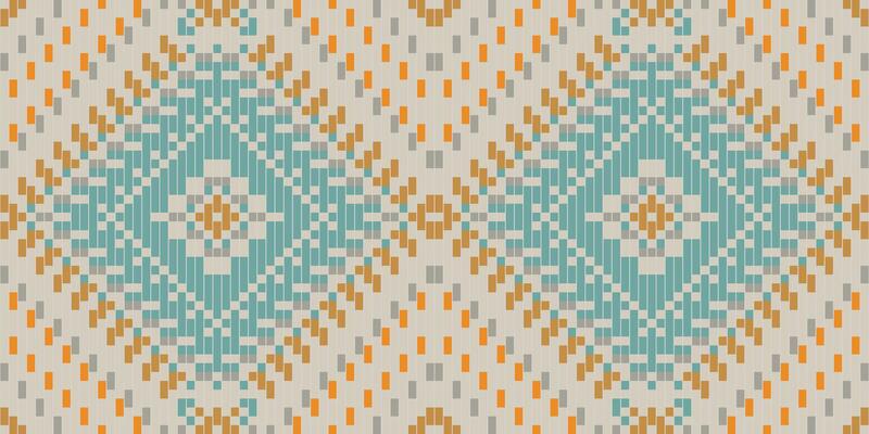 Square Ethnic Design Pattern in the Philippinesfolk Embroidery, Aztec Geometric Ornament Print. Design for Carpet, Wallpaper, Clothing, Wrapping, Fabric
