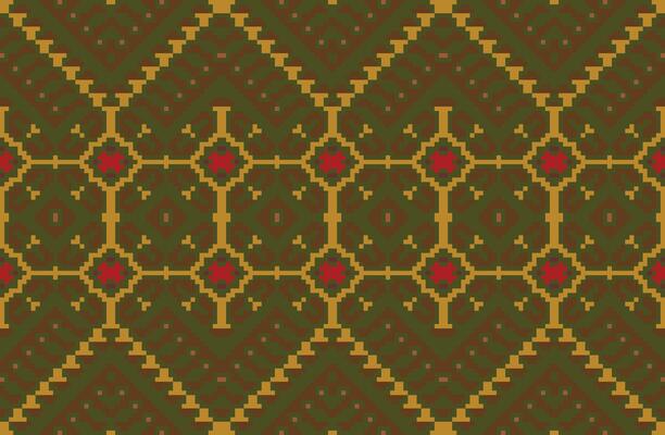 Aztec Ndebele Traditional Pattern Artfolk Embroidery, Aztec Geometric Ornament Print. Design for Carpet, Wallpaper, Clothing, Wrapping, Fabric
