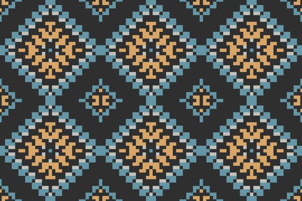 Geometry Shapes Traditional Dress Patternfolk Embroidery, Aztec Geometric Ornament Print. Design for Carpet, Wallpaper, Clothing, Wrapping, Fabric