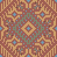Mosaic Traditional Pattern Backgroundfolk Embroidery, Aztec Geometric Ornament Print. Design for Carpet, Wallpaper, Clothing, Wrapping, Fabric vector