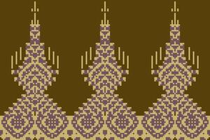 Squares Ikat Quilt Patternfolk Embroidery, Aztec Geometric Ornament Print. Design for Carpet, Wallpaper, Clothing, Wrapping, Fabric vector