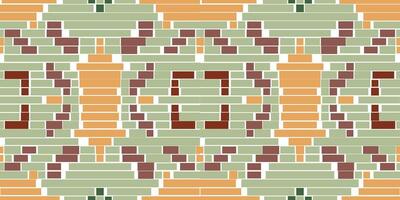 Sari Border Ethnic Geometric Patternfolk Embroidery, Aztec Geometric Ornament Print. Design for Carpet, Wallpaper, Clothing, Wrapping, Fabric vector
