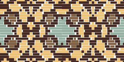 Pixelated Geometric Patterns Mathfolk Embroidery, Aztec Geometric Ornament Print. Design for Carpet, Wallpaper, Clothing, Wrapping, Fabric vector
