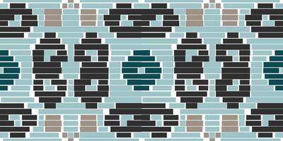 Cross Stitch Pattern Ethnic Pattern Sweatshirtfolk Embroidery, Aztec Geometric Ornament Print. Design for Carpet, Wallpaper, Clothing, Wrapping, Fabric vector