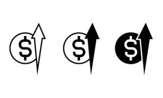 illustration of financial and business growth icon vector