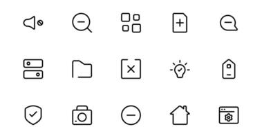 UI UX Design Icon Collection Package Focused on Interface, Navigation, Prototyping, and User Flow Presented in a Minimal, Modern, and High-Quality Format vector