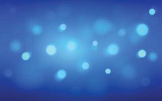 Blue Bokeh Light Background. Bright glowing circles over smooth blue gradient blur, Background decoration vector