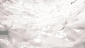Luxurious creamy white texture background animation resembling a smooth skincare or cosmetic cream, with elegant, flowing waves and a glossy, luminous finish. Evokes purity, hydration and softness. video