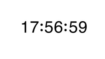 From 18 Minute to 17 Minute Electronic Countdown Timer on a White Background video