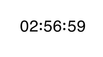 From 3 Minute to 2 Minute Electronic Countdown Timer on a White Background video