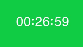30 Second Countdown on a Green Chroma Key Screen video