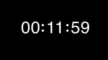 15 Second Countdown with White Digits on Black Screen video