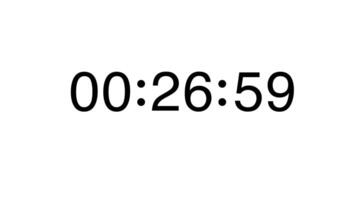 30 Second Countdown Timer on a White Background video