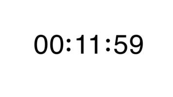 15 Second Countdown Timer on a White Background video