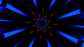 Red and Blue Pulse Neon Arcade in Endless Flow Background VJ Loop in 4K video