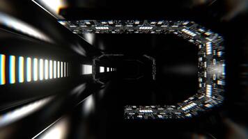 blanco extraterrestre neón tecnología ciber túnel antecedentes vj lazo en 4k video